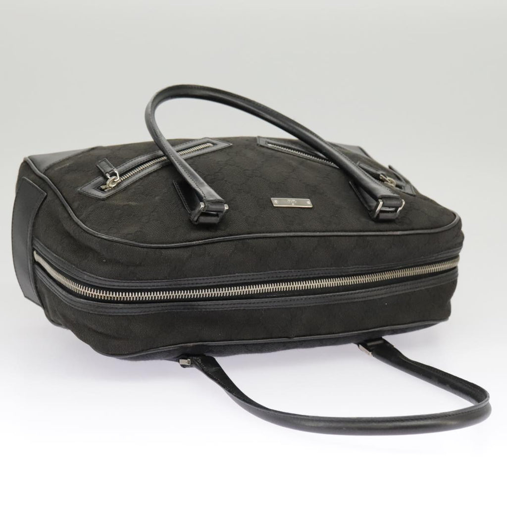 GUCCI GG Canvas Hand Bag Black Silver 002 1115 102070