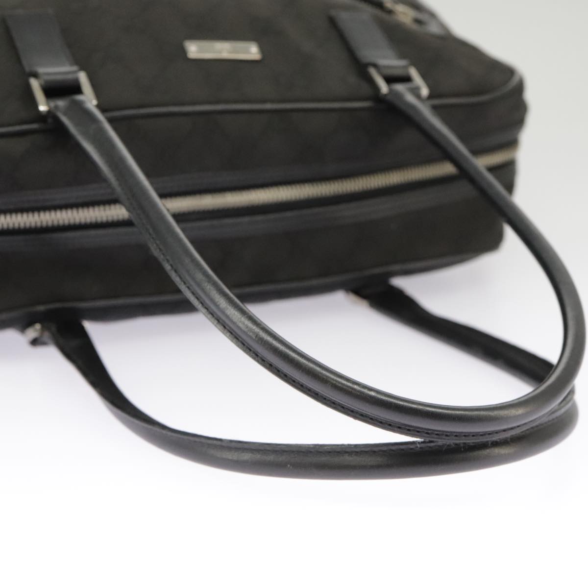 GUCCI GG Canvas Hand Bag Black Silver 002 1115 102070