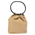 GUCCI Hand Bag Leather Plastic Beige Silver 001 3738 102113