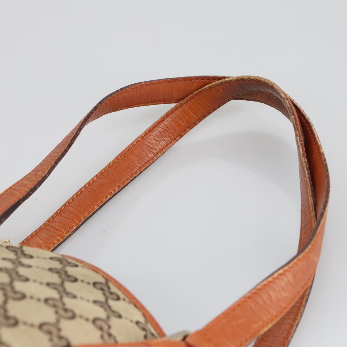GUCCI GG Canvas Tote Bag Beige Purple 139260 102155