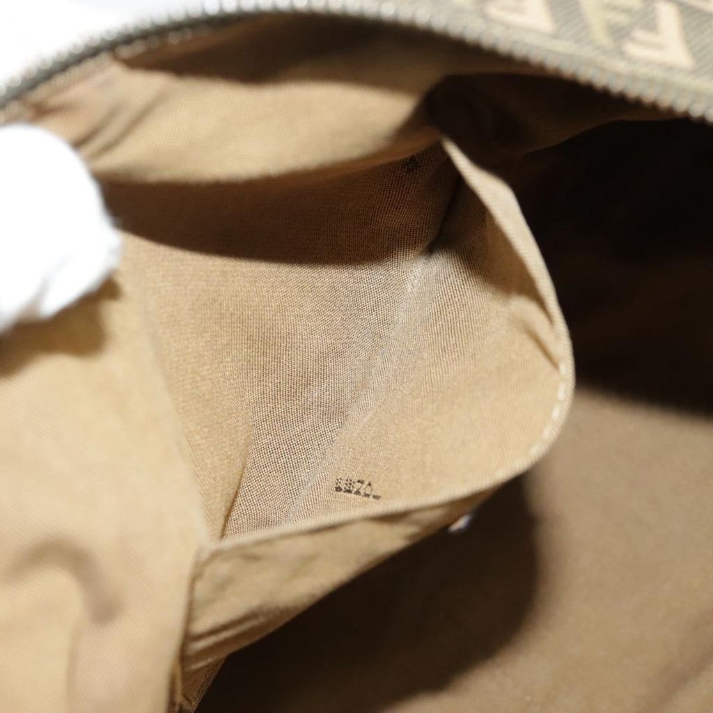 FENDI Zucchino Canvas Hand Bag Khaki 8BH138 102160