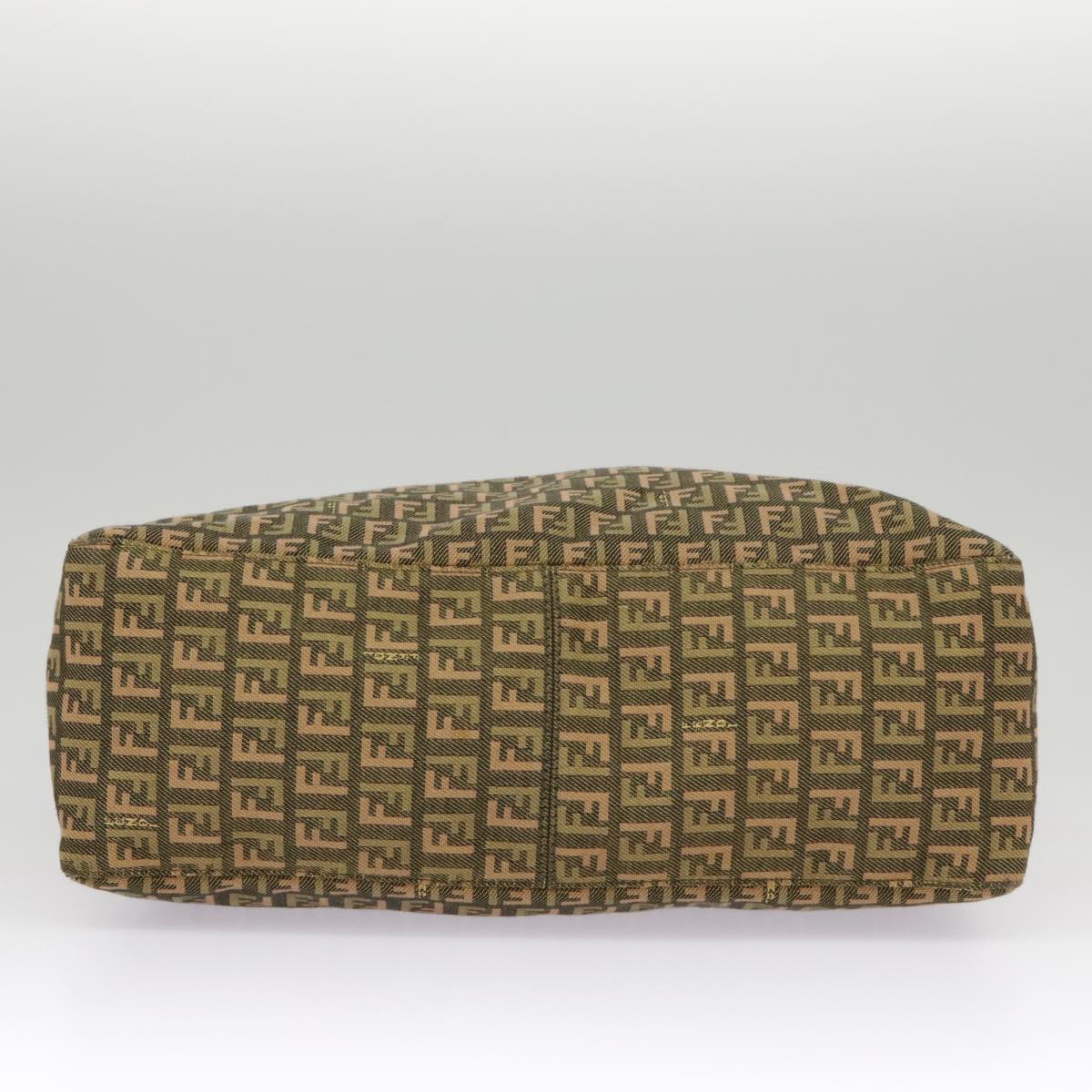 FENDI Zucchino Canvas Hand Bag Khaki 8BH138 102160