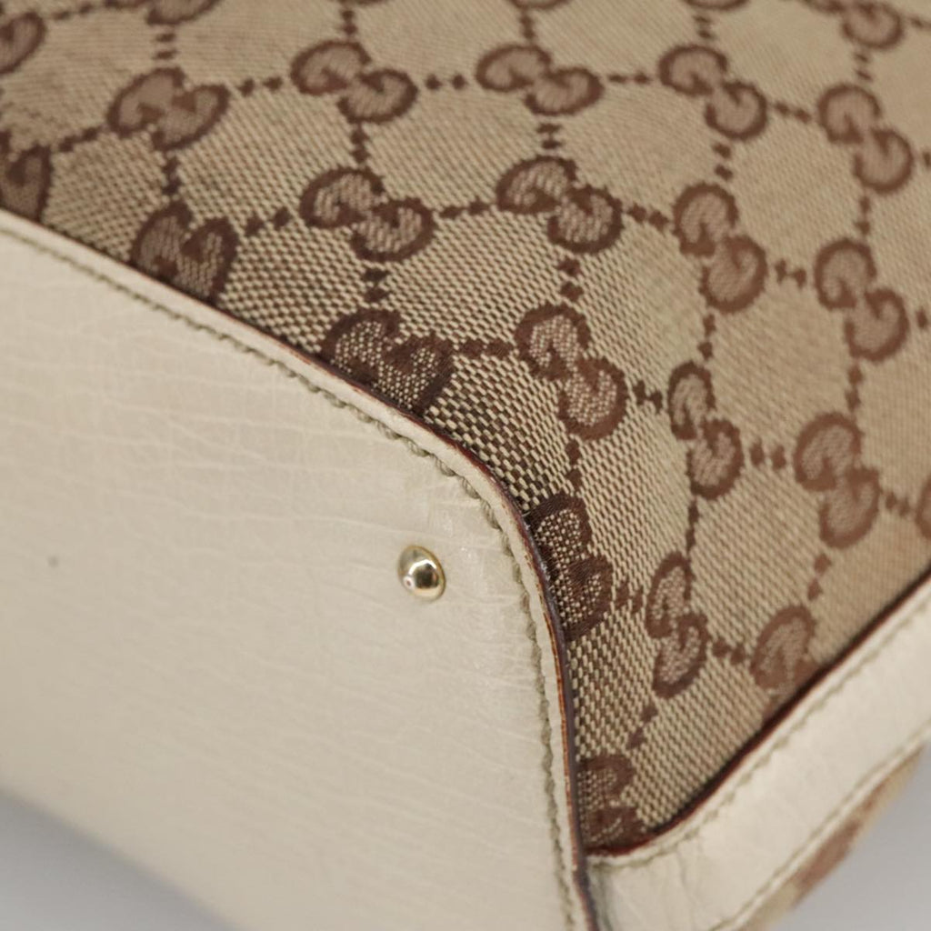 GUCCI GG Canvas Tote Bag Beige Gold 137385 102161