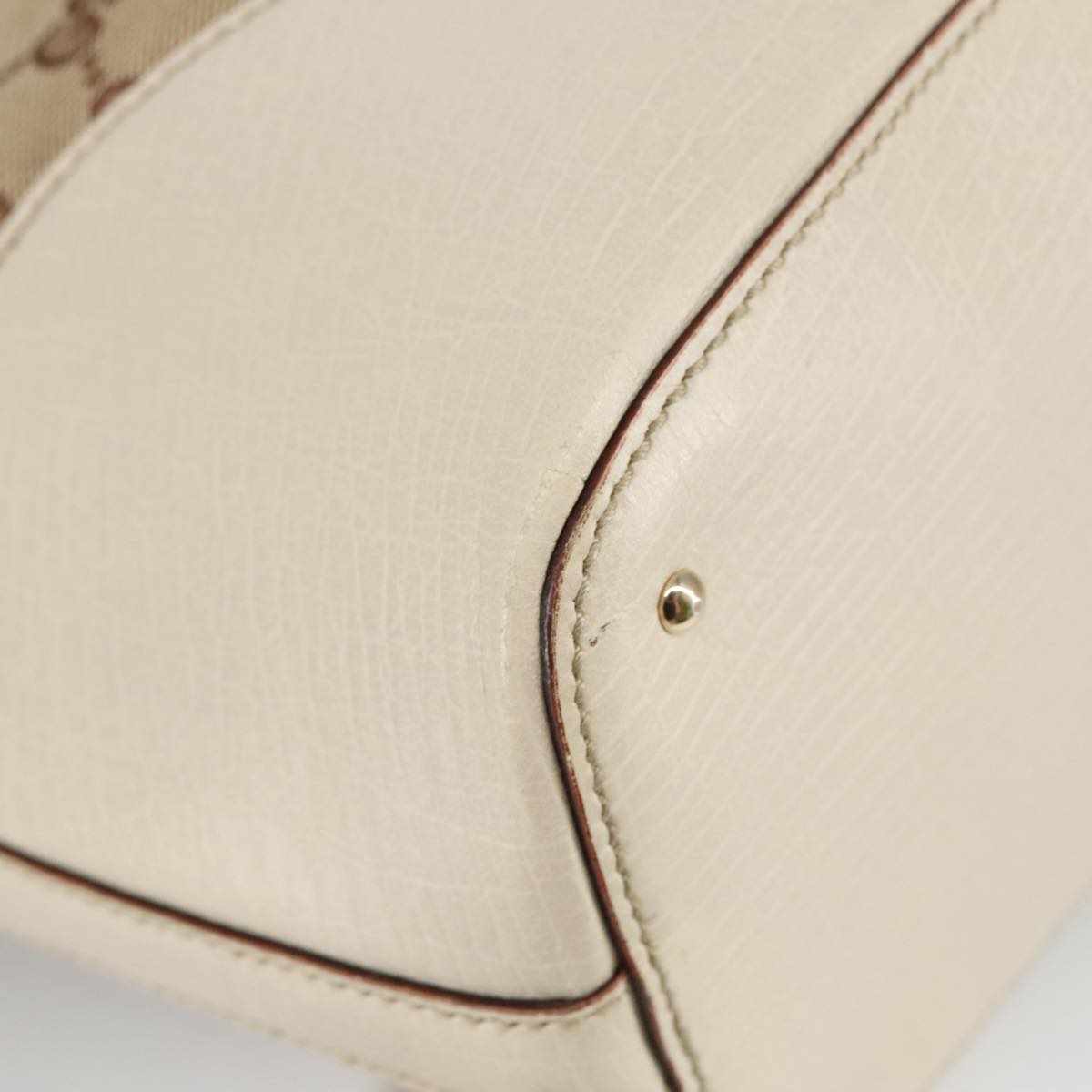 GUCCI GG Canvas Tote Bag Beige Gold 137385 102161