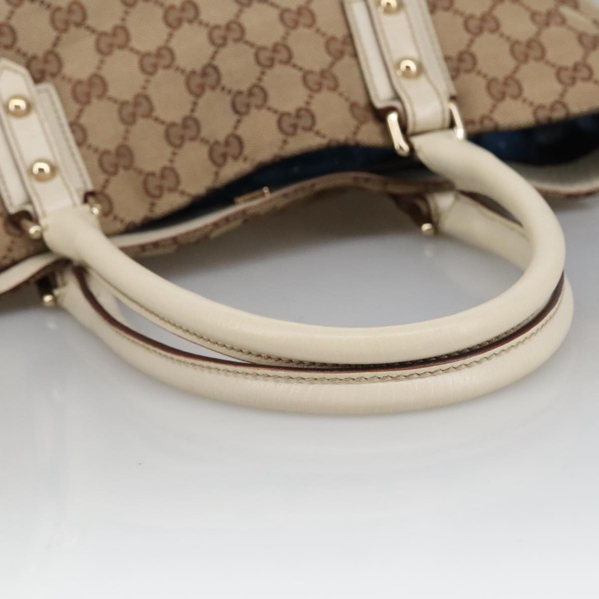 GUCCI GG Canvas Tote Bag Beige Gold 137385 102161