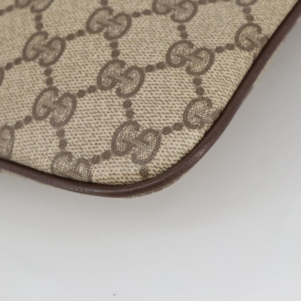 GUCCI GG Supreme Web Sherry Line Shoulder Bag PVC Beige 904 02 047 102166