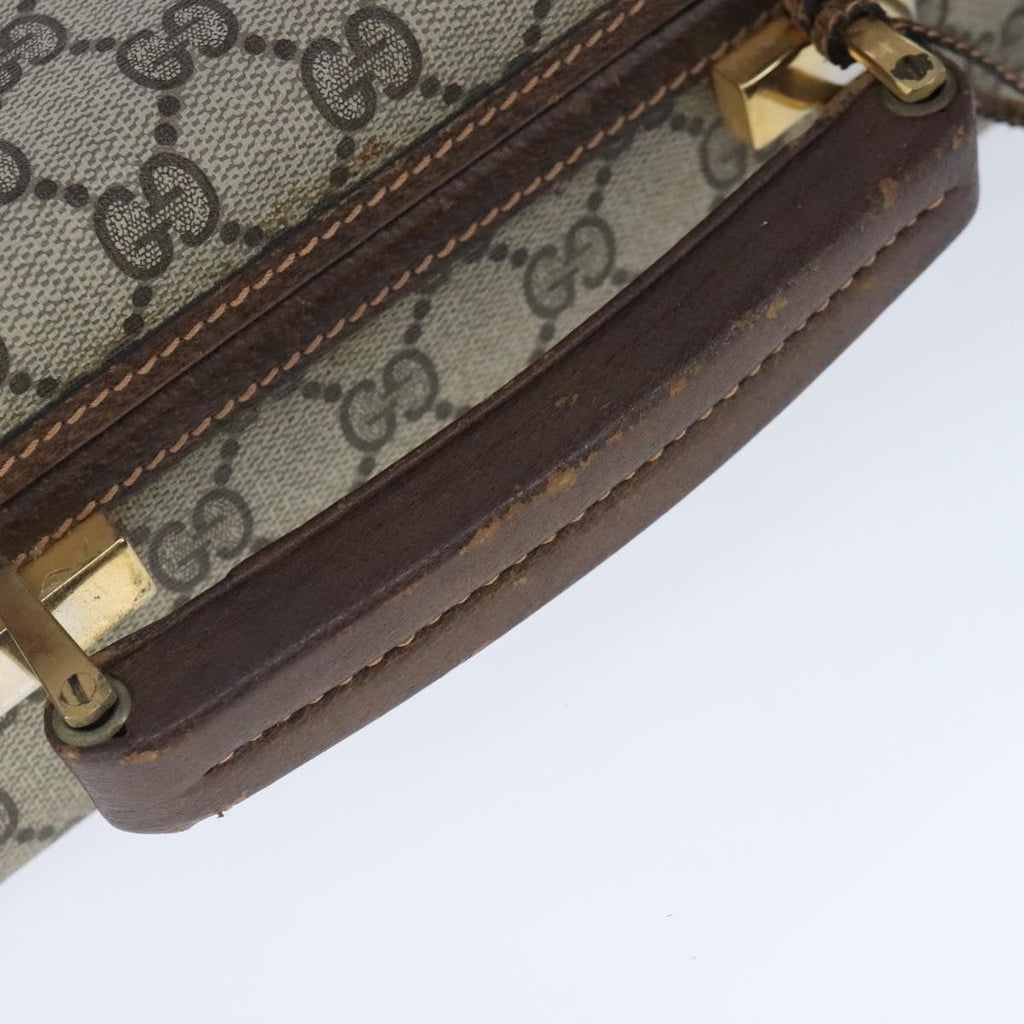 GUCCI GG Supreme Trunk PVC Leather Beige Gold 102207