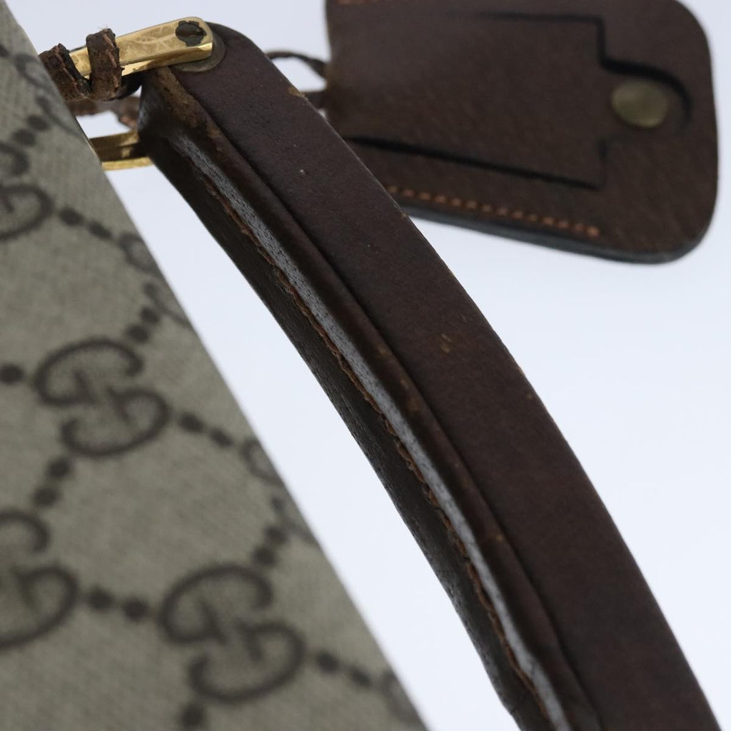 GUCCI GG Supreme Trunk PVC Leather Beige Gold 102207