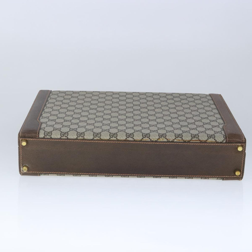 GUCCI GG Supreme Trunk PVC Leather Beige Gold 102207