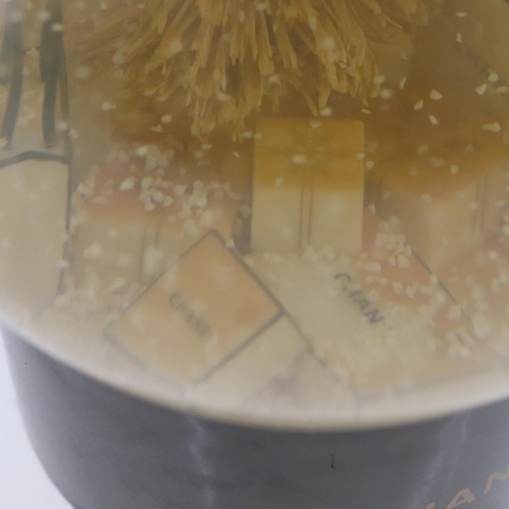 CHANEL Christmas Tree Shopper Snow Globe VIP Only Clear Yellow CC 102238