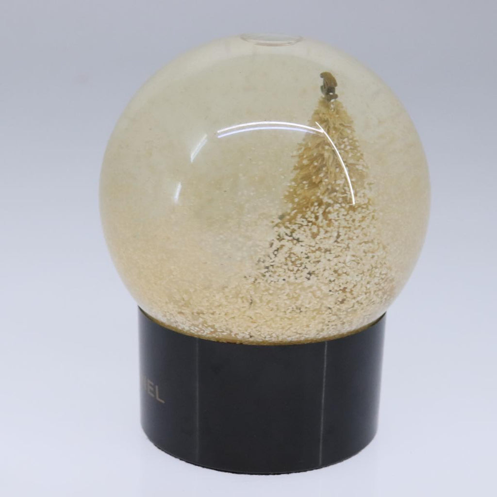 CHANEL Christmas Tree Shopper Snow Globe VIP Only Clear Yellow CC 102238