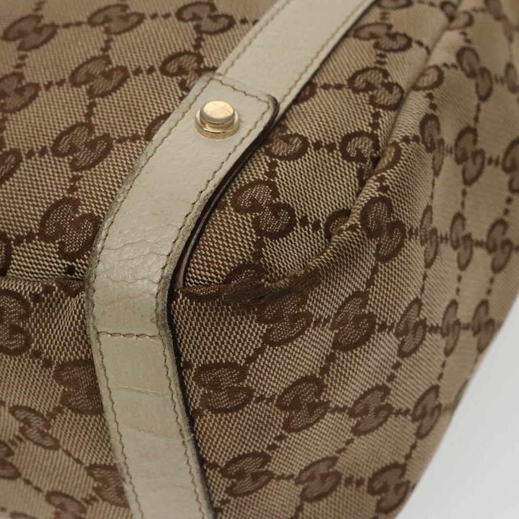 GUCCI GG Canvas Abbey Tote Bag Beige Gold 130736 102266