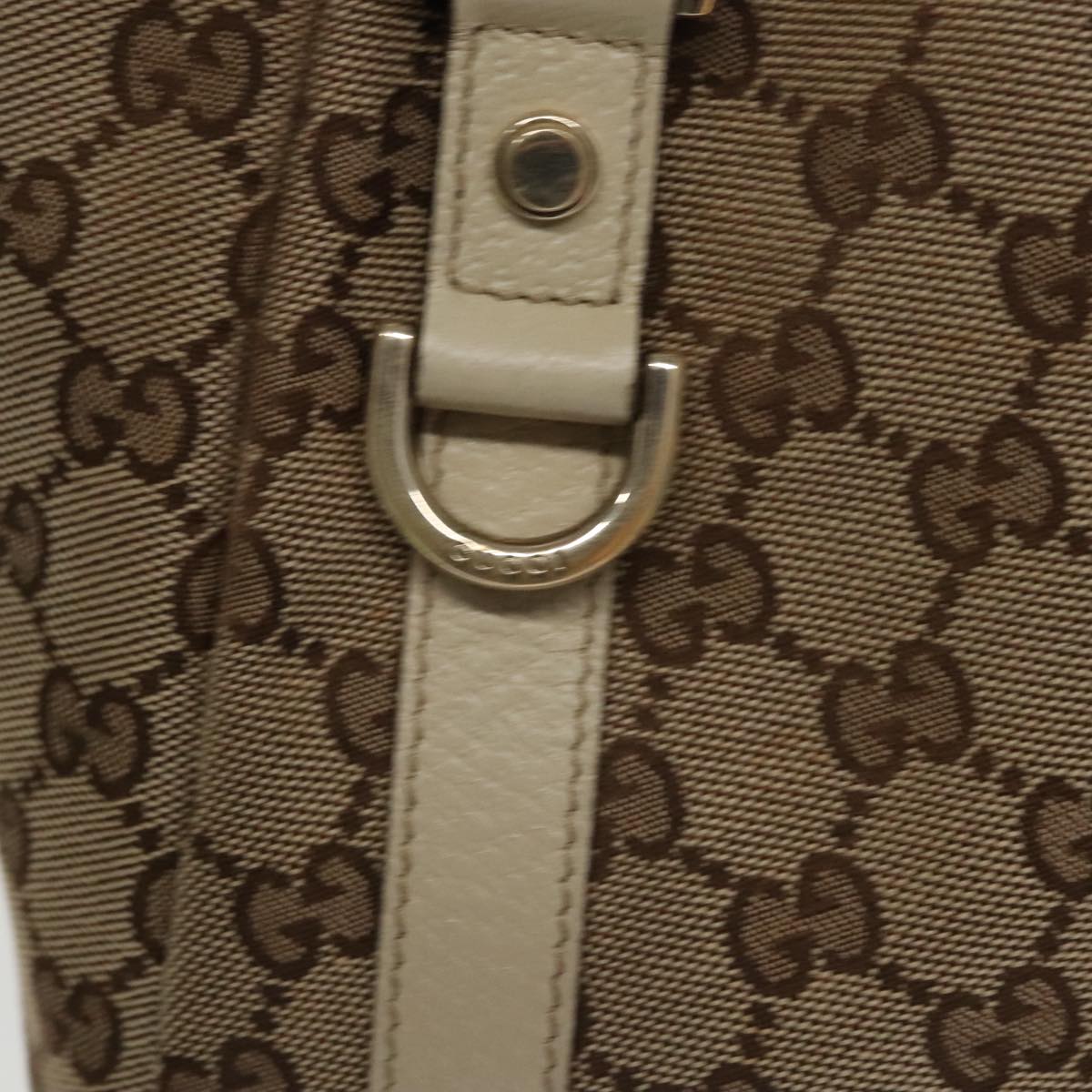GUCCI GG Canvas Abbey Tote Bag Beige Gold 130736 102266