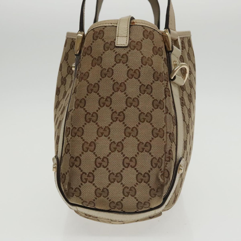 GUCCI GG Canvas Abbey Tote Bag Beige Gold 130736 102266