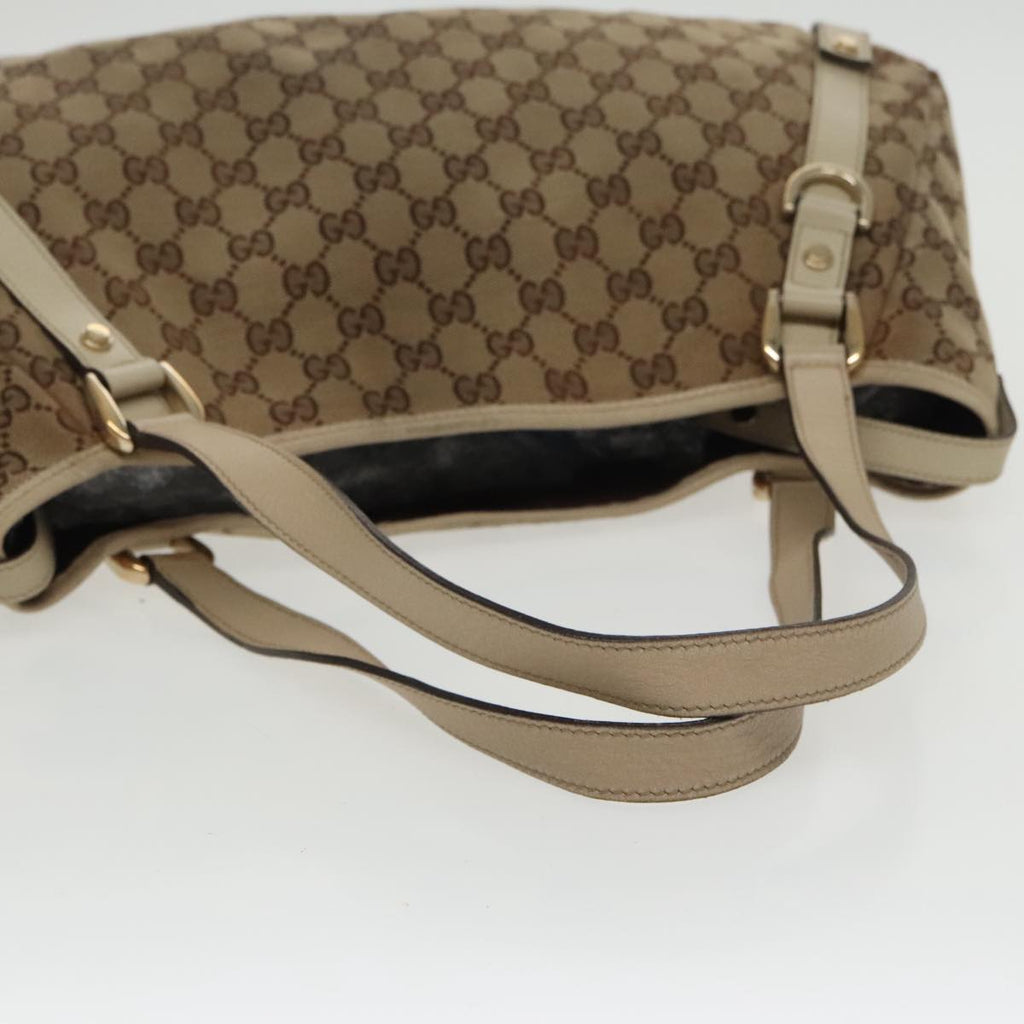 GUCCI GG Canvas Abbey Tote Bag Beige Gold 130736 102266