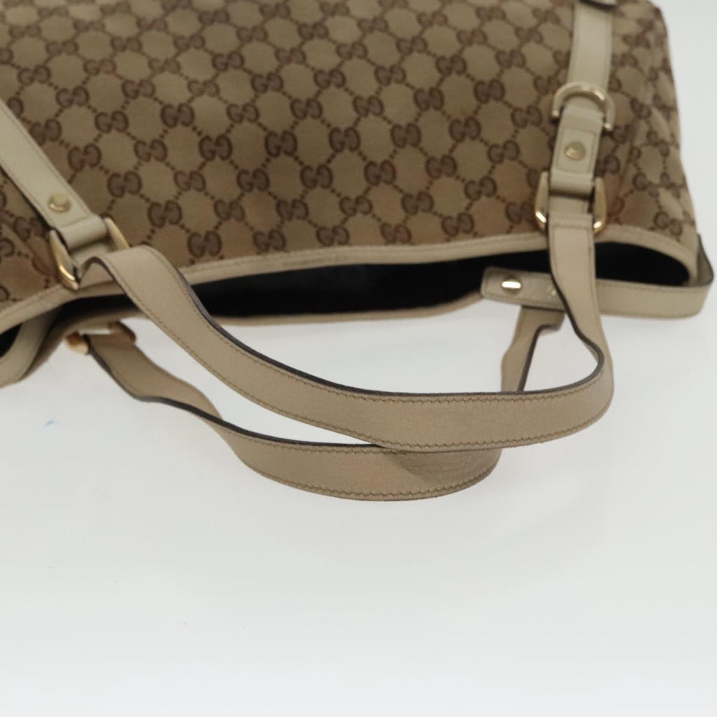 GUCCI GG Canvas Abbey Tote Bag Beige Gold 130736 102266