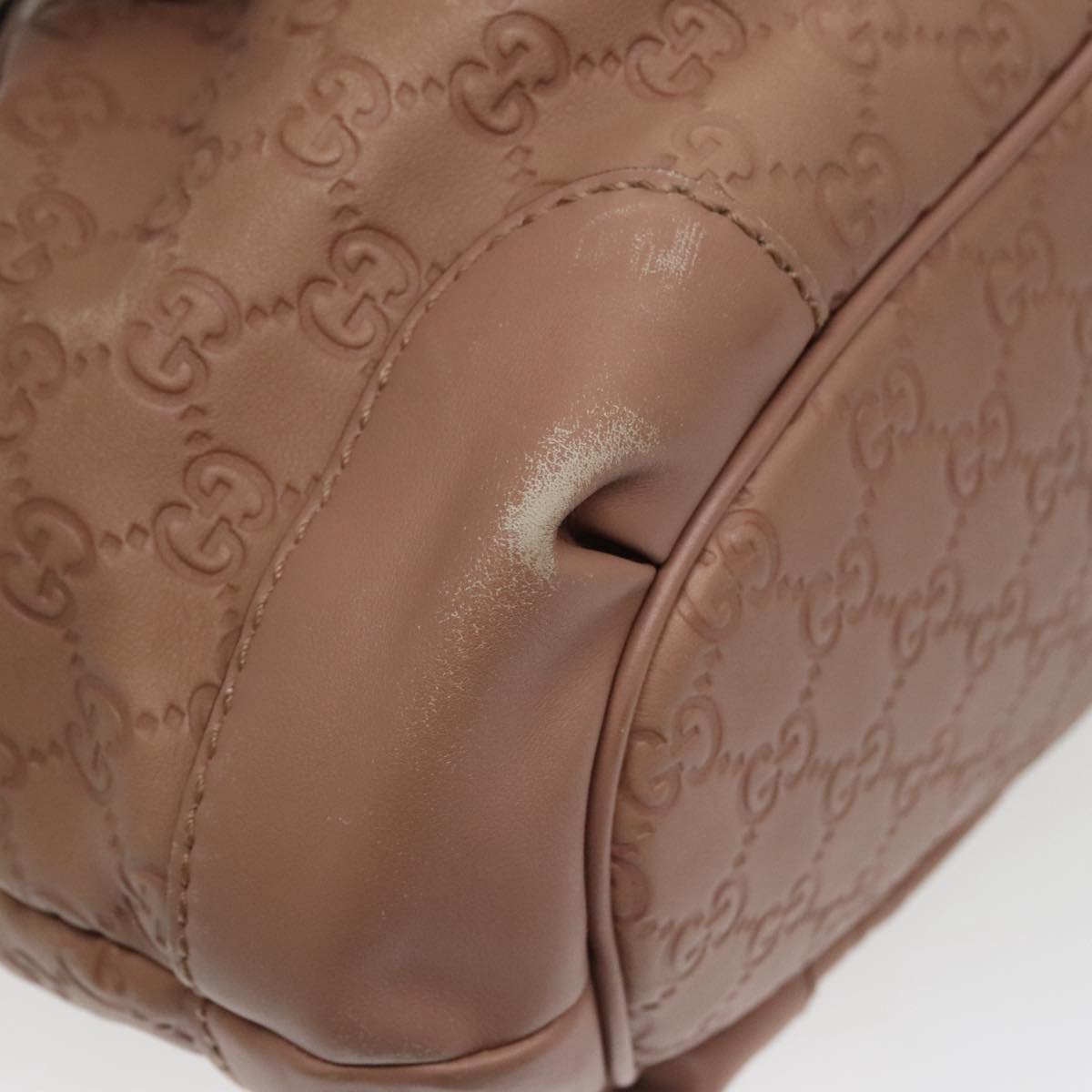 GUCCI GG Canvas Guccissima Hand Bag Leather Pink 247902 102270
