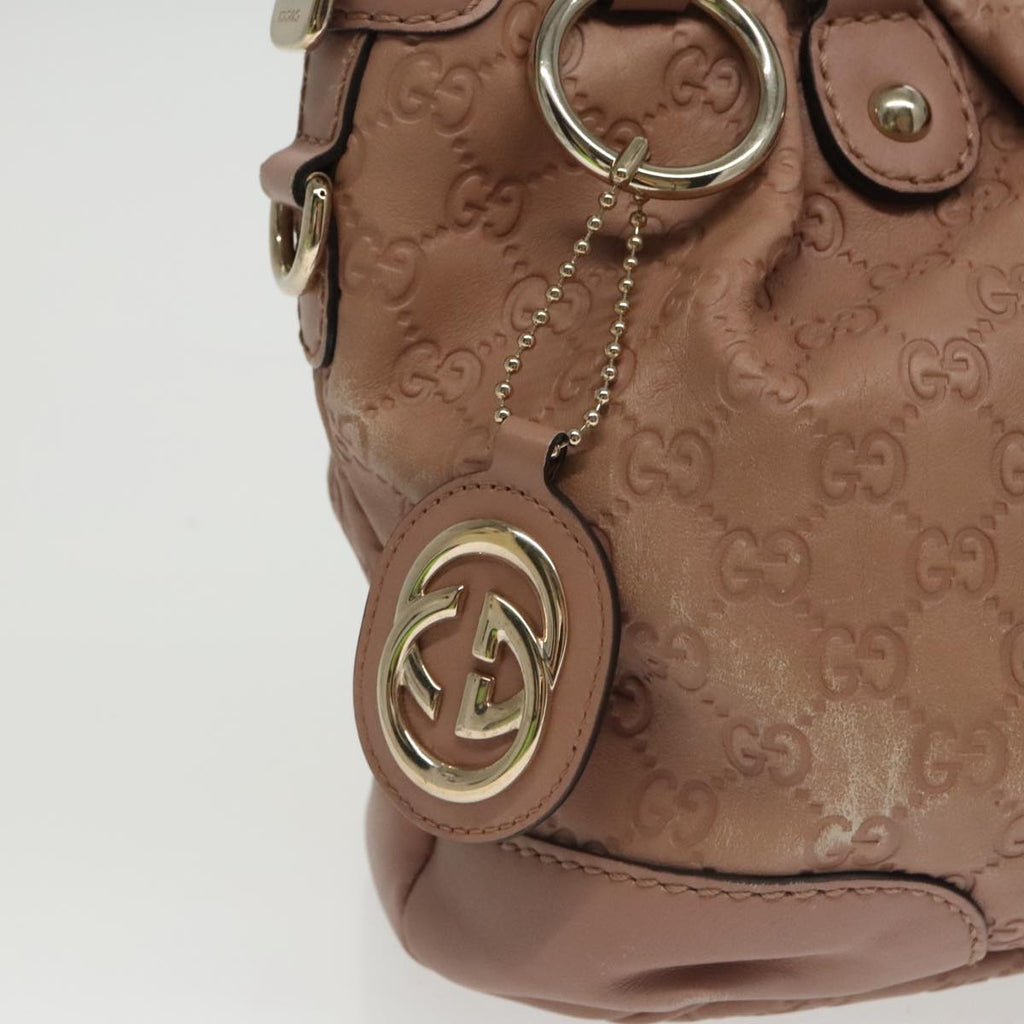 GUCCI GG Canvas Guccissima Hand Bag Leather Pink 247902 102270