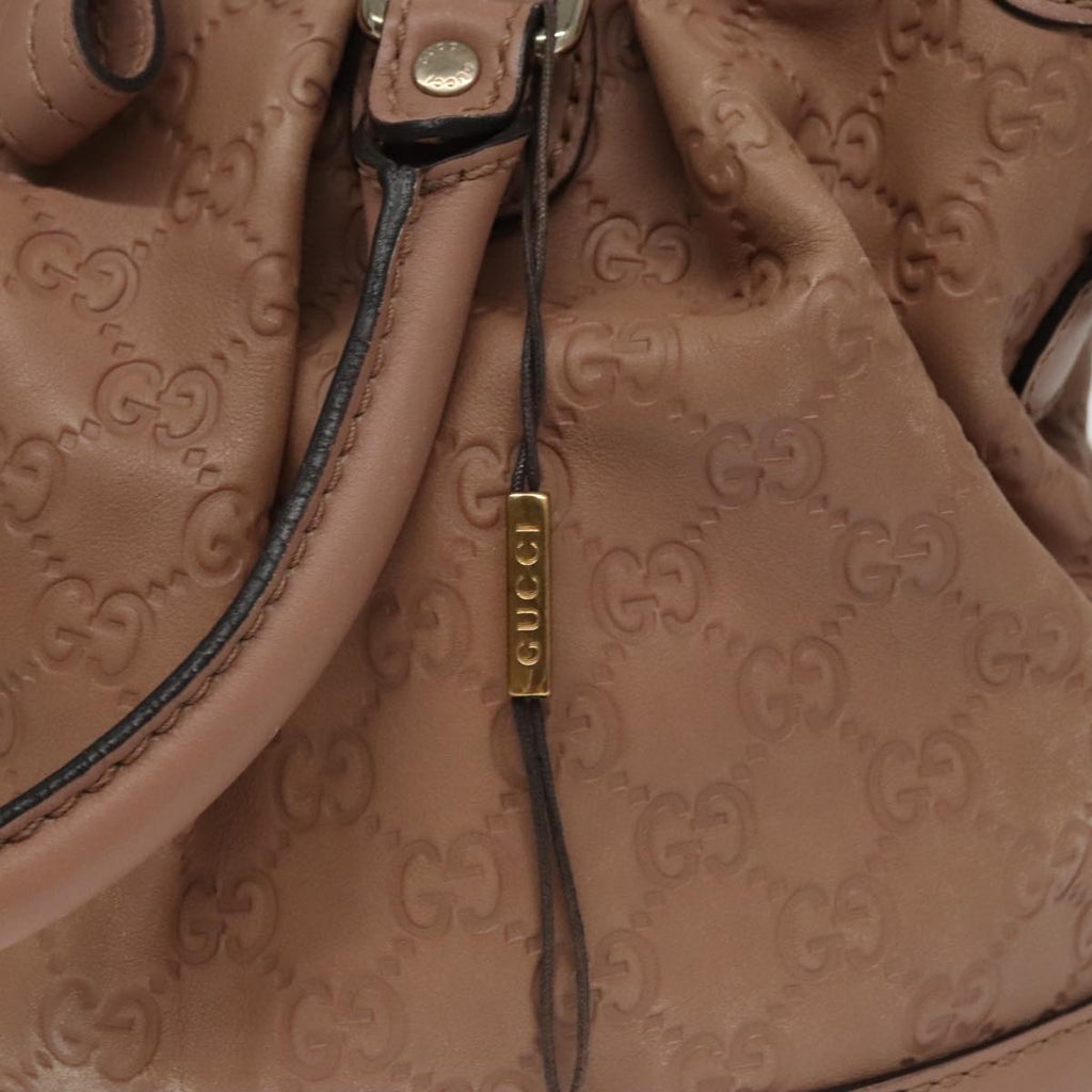 GUCCI GG Canvas Guccissima Hand Bag Leather Pink 247902 102270