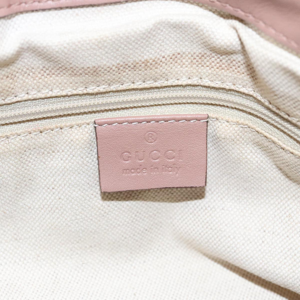 GUCCI GG Canvas Guccissima Hand Bag Leather Pink 247902 102270