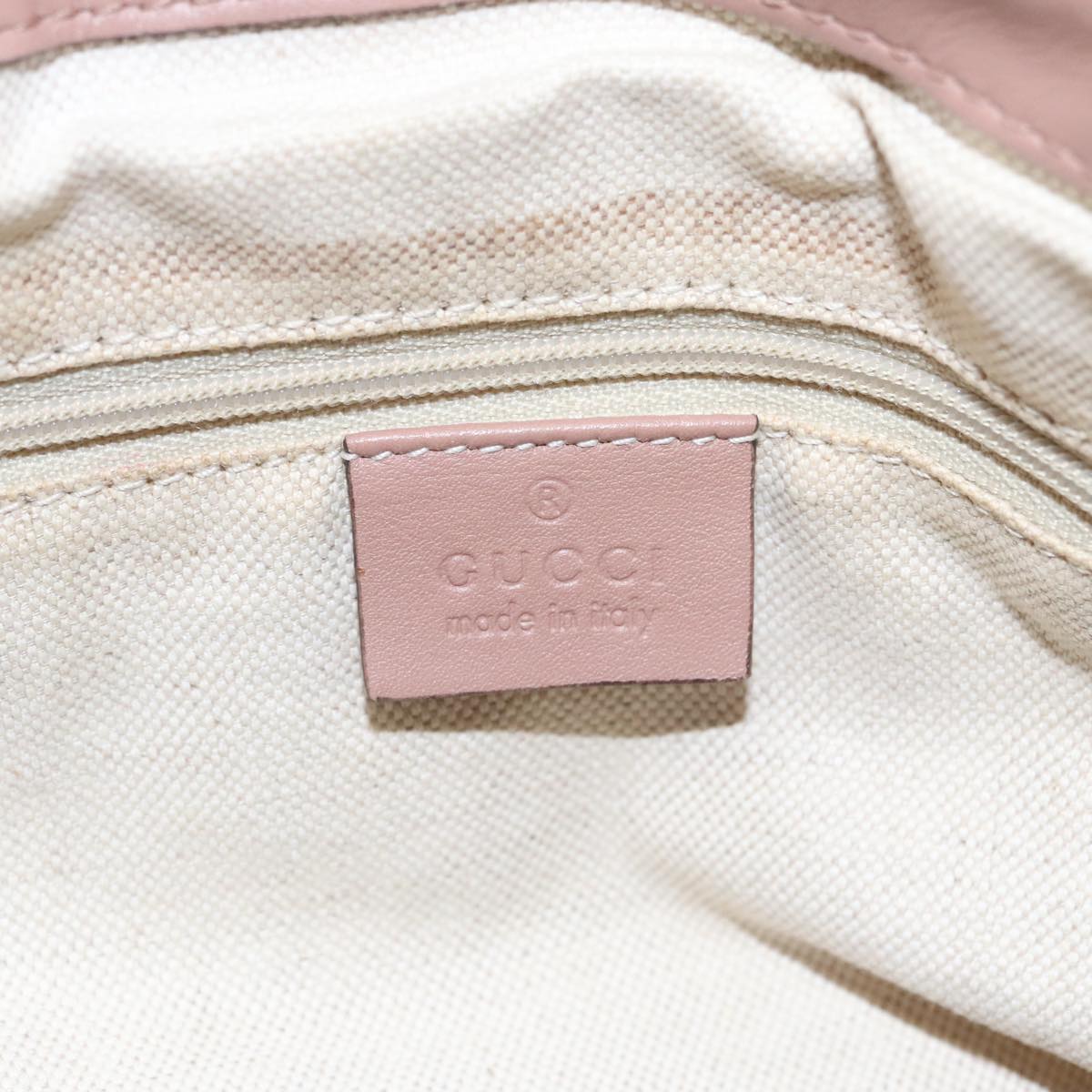 GUCCI GG Canvas Guccissima Hand Bag Leather Pink 247902 102270