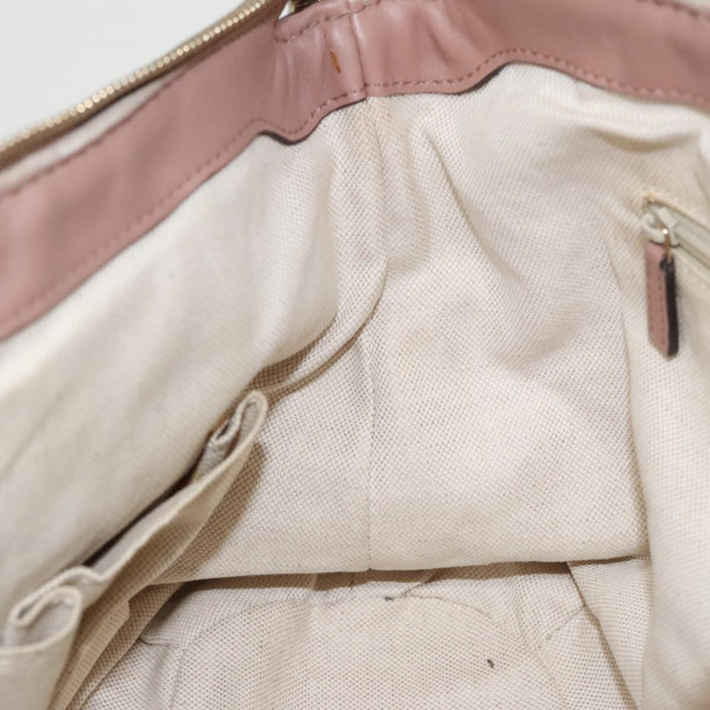GUCCI GG Canvas Guccissima Hand Bag Leather Pink 247902 102270