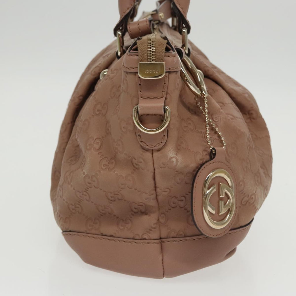 GUCCI GG Canvas Guccissima Hand Bag Leather Pink 247902 102270