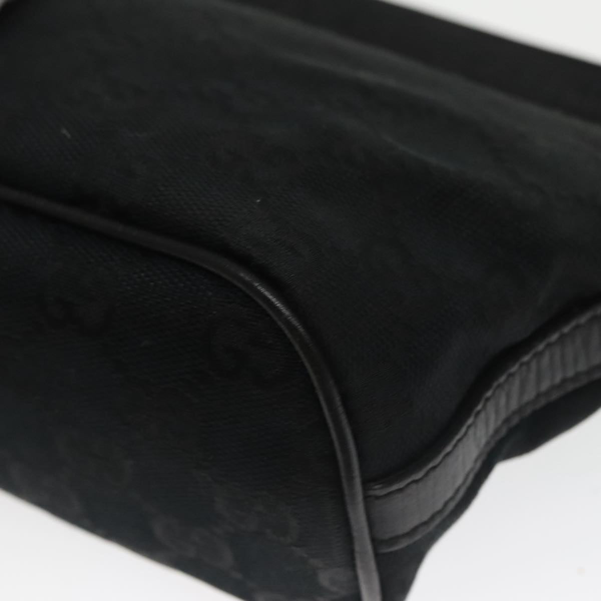 GUCCI GG Canvas Web Sherry Line Pouch Black Gold Red 141809 102283