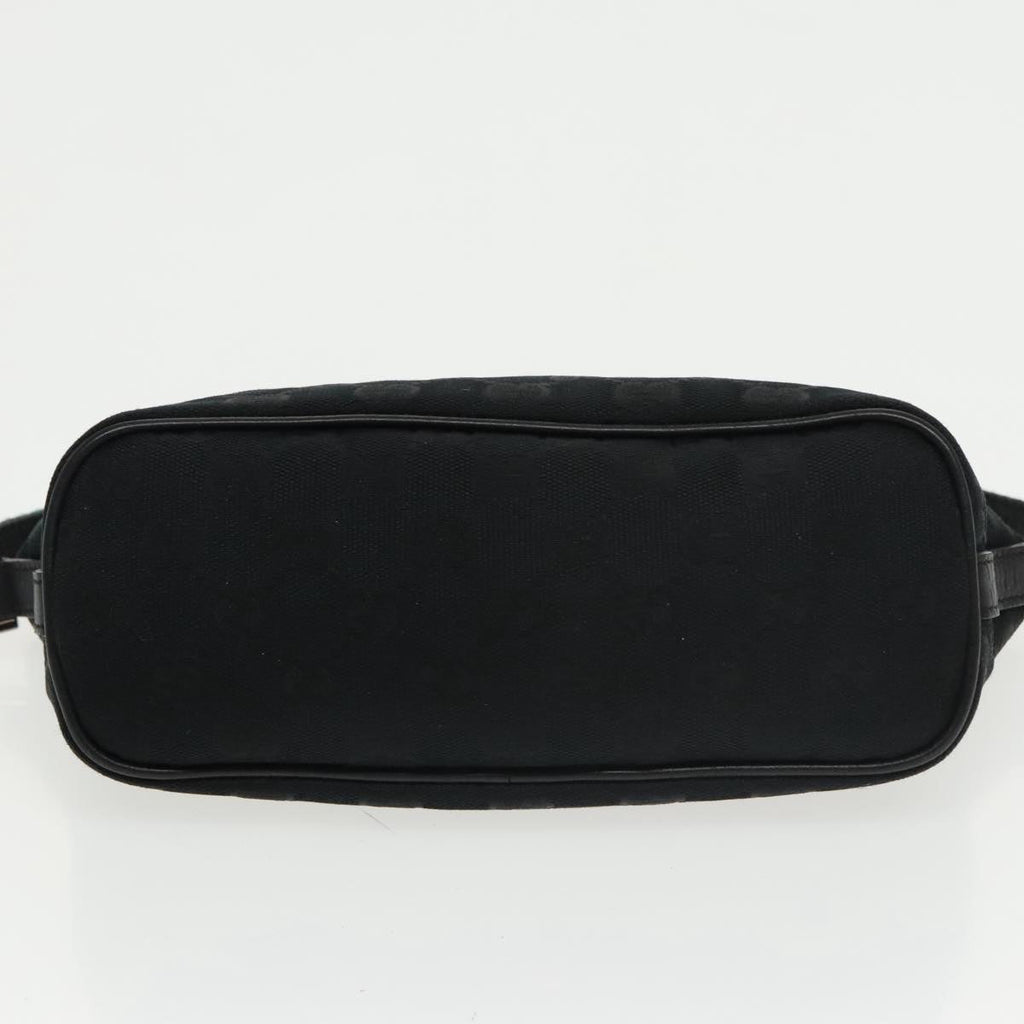 GUCCI GG Canvas Web Sherry Line Pouch Black Gold Red 141809 102283