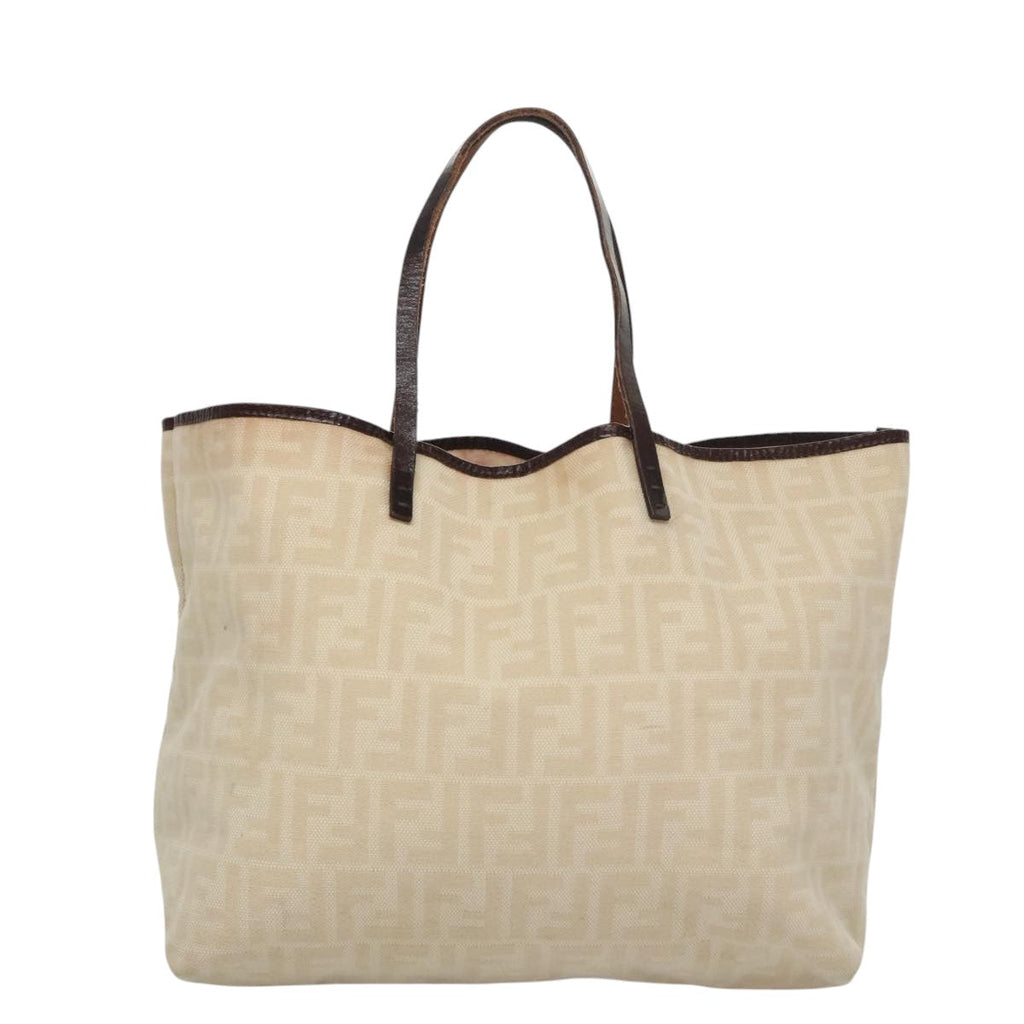 FENDI Zucca Canvas Tote Bag Beige 102286