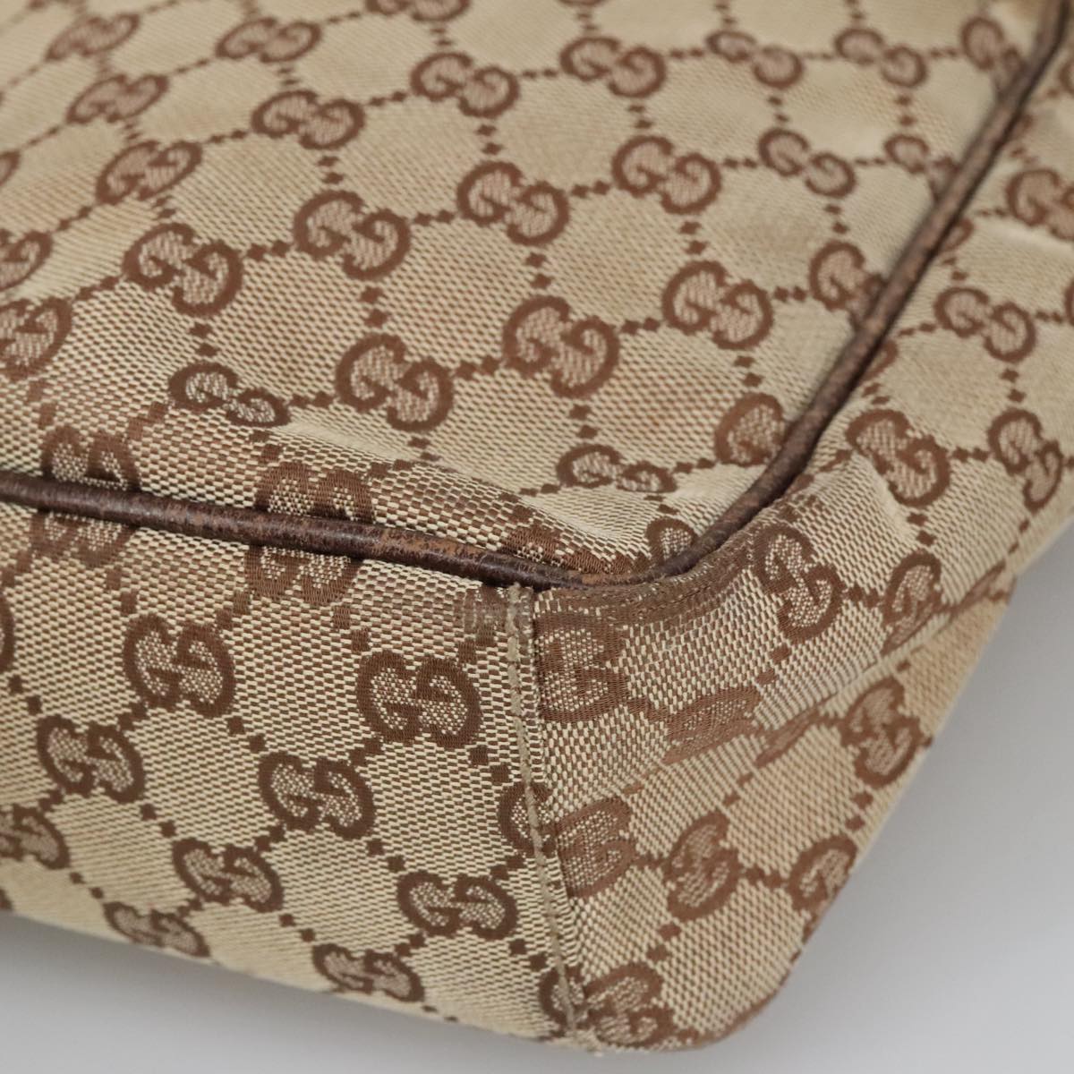 GUCCI GG Canvas Shoulder Bag Beige 102345