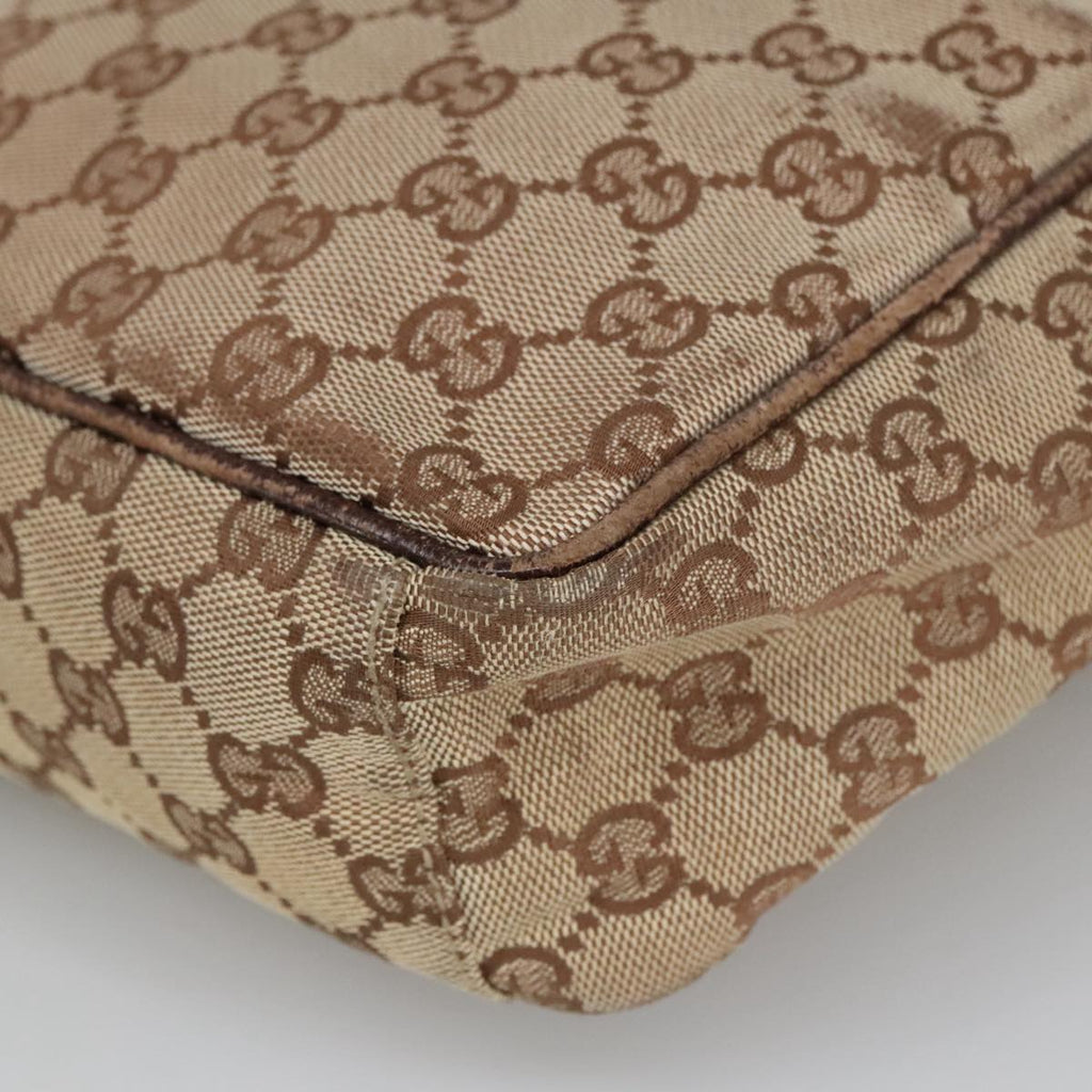 GUCCI GG Canvas Shoulder Bag Beige 102345