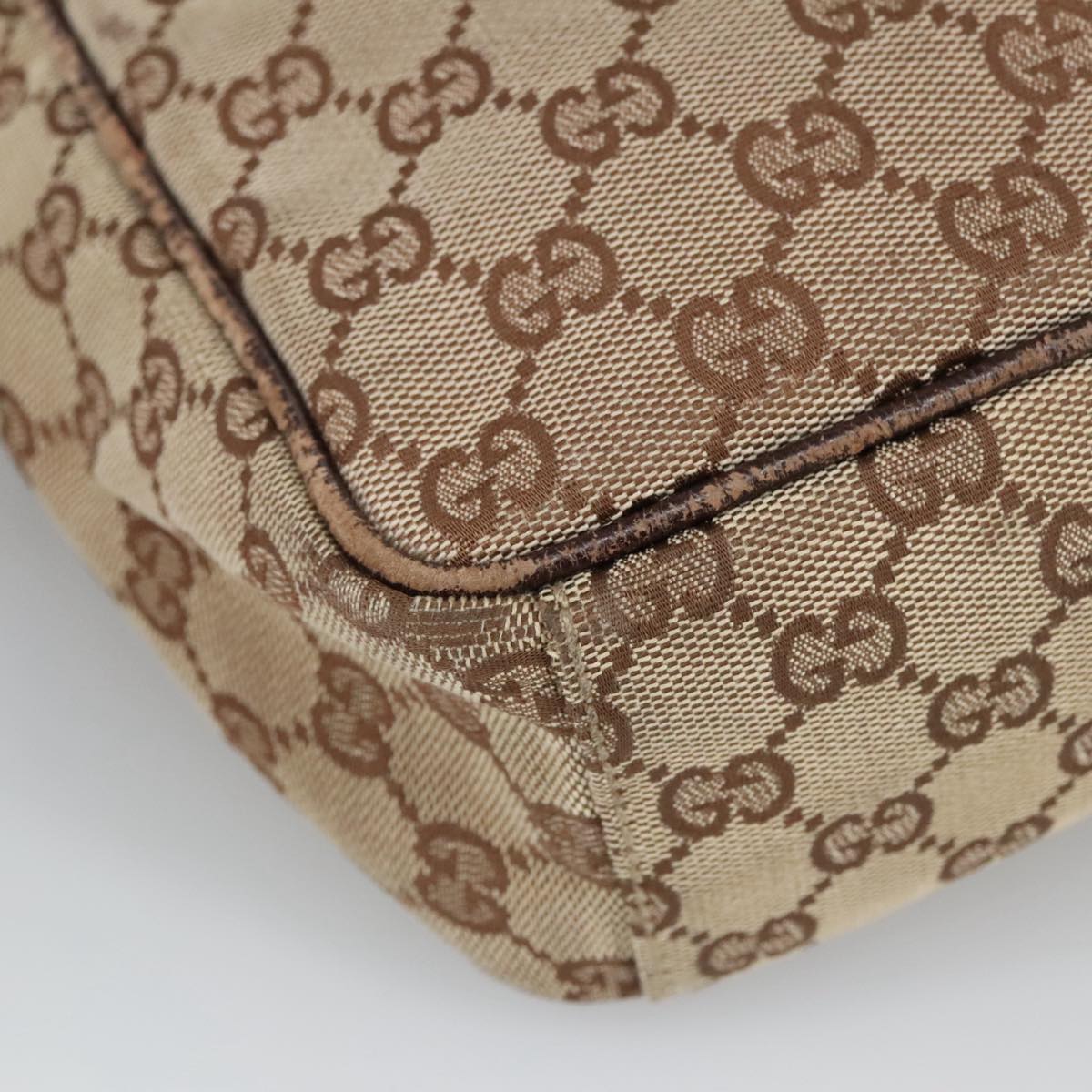 GUCCI GG Canvas Shoulder Bag Beige 102345