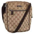 GUCCI GG Canvas Shoulder Bag Beige 102345