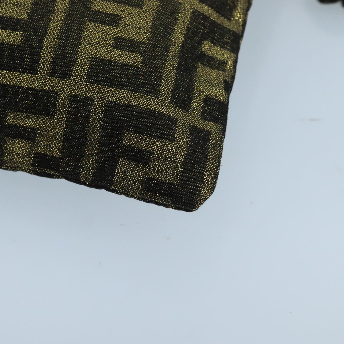 FENDI Zucca Canvas Pouch Gold 102385