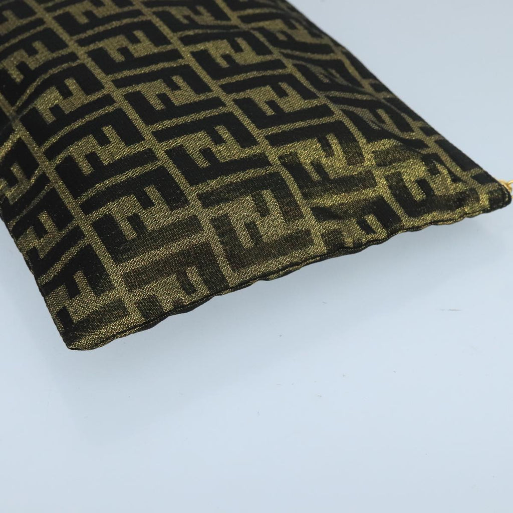 FENDI Zucca Canvas Pouch Gold 102385