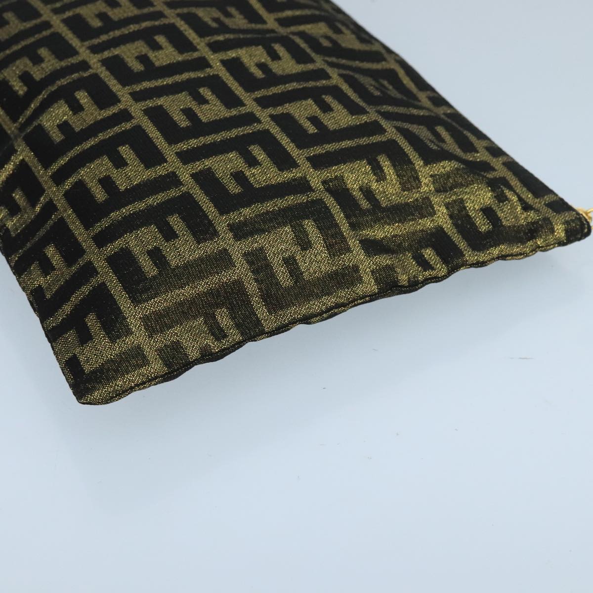 FENDI Zucca Canvas Pouch Gold 102385
