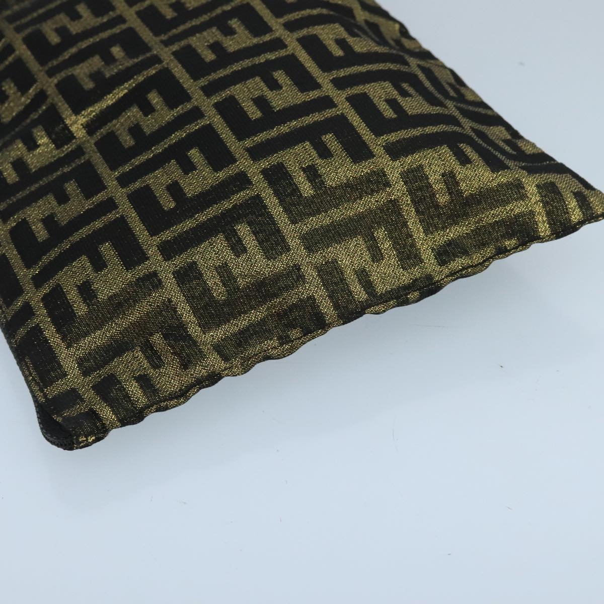 FENDI Zucca Canvas Pouch Gold 102385