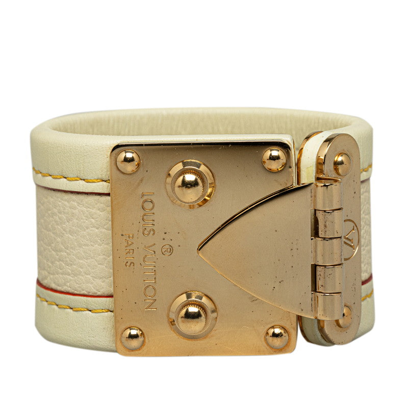 Louis Vuitton Suarez Bracelet M92632 Ivory White Leather  Louis Vuitton