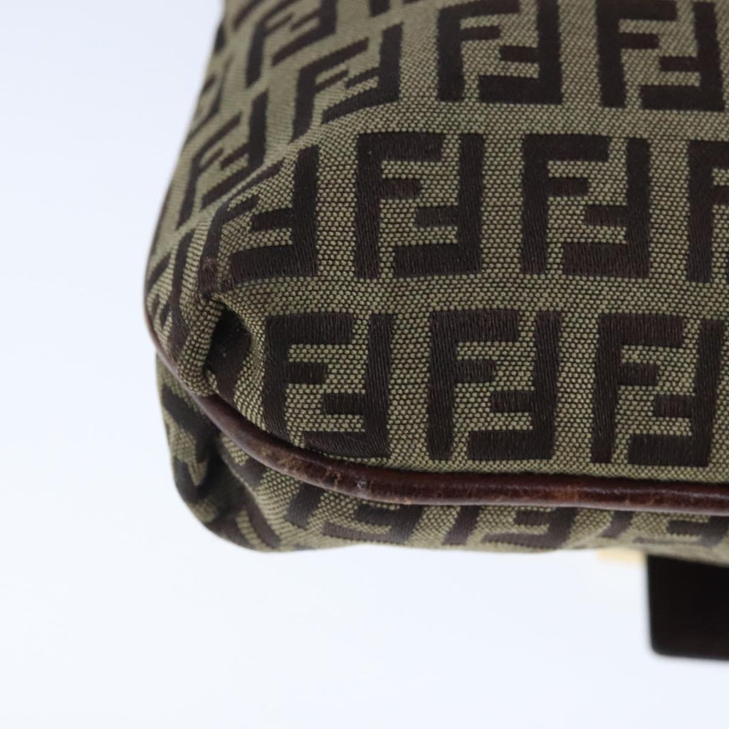 FENDI Zucchino Canvas Mamma Shoulder Bag Beige 102445