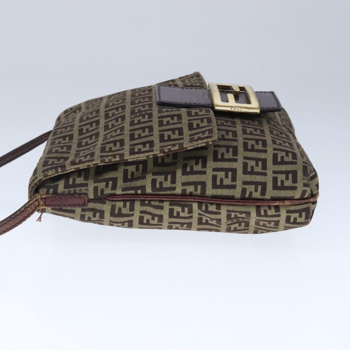 FENDI Zucchino Canvas Mamma Shoulder Bag Beige 102445