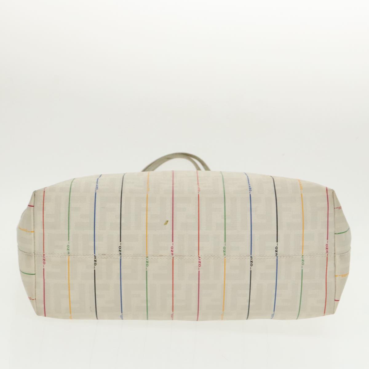 FENDI Zucca Canvas Tote Bag White Multicolor 102446