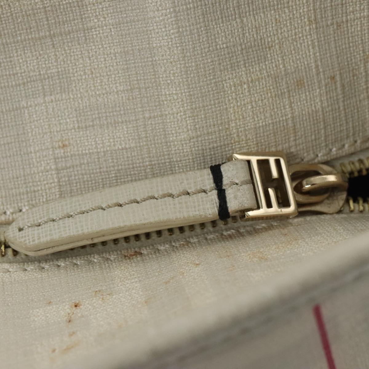 FENDI Zucca Canvas Tote Bag White Multicolor 102446