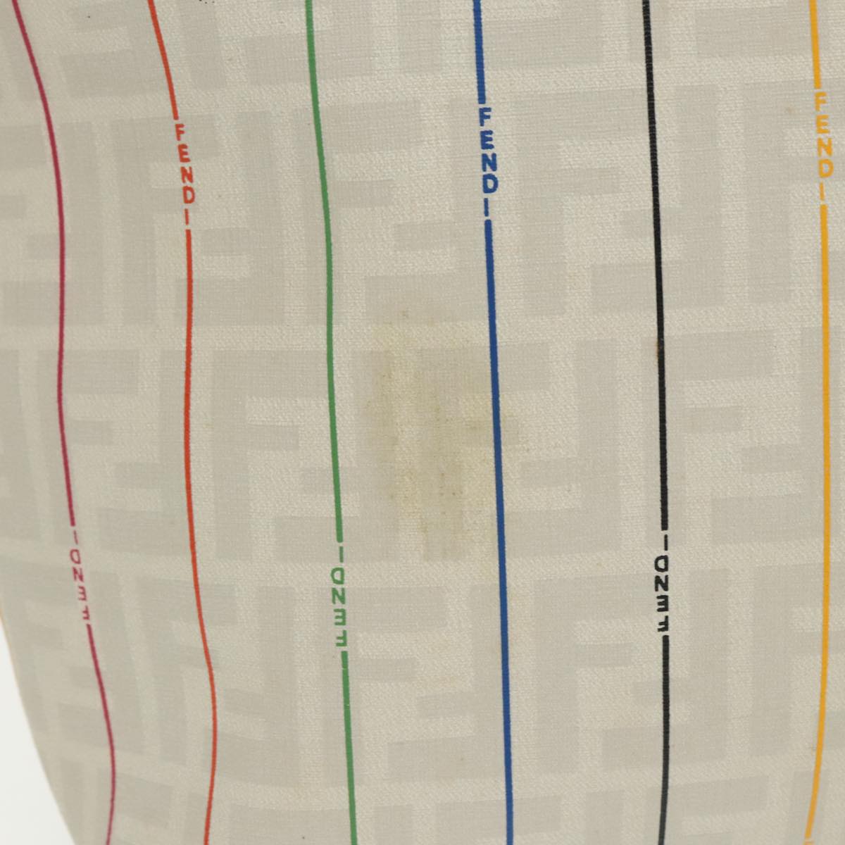 FENDI Zucca Canvas Tote Bag White Multicolor 102446
