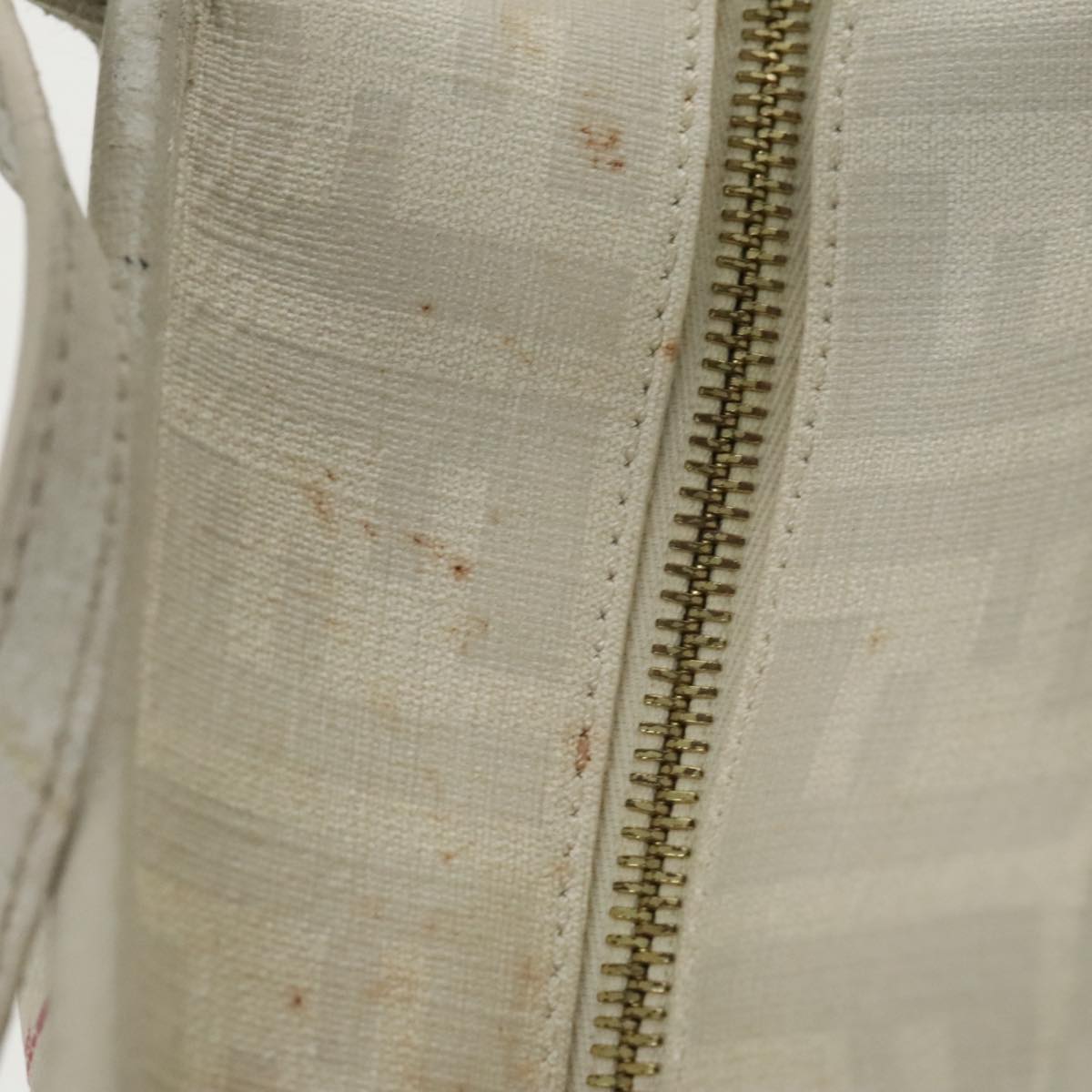 FENDI Zucca Canvas Tote Bag White Multicolor 102446