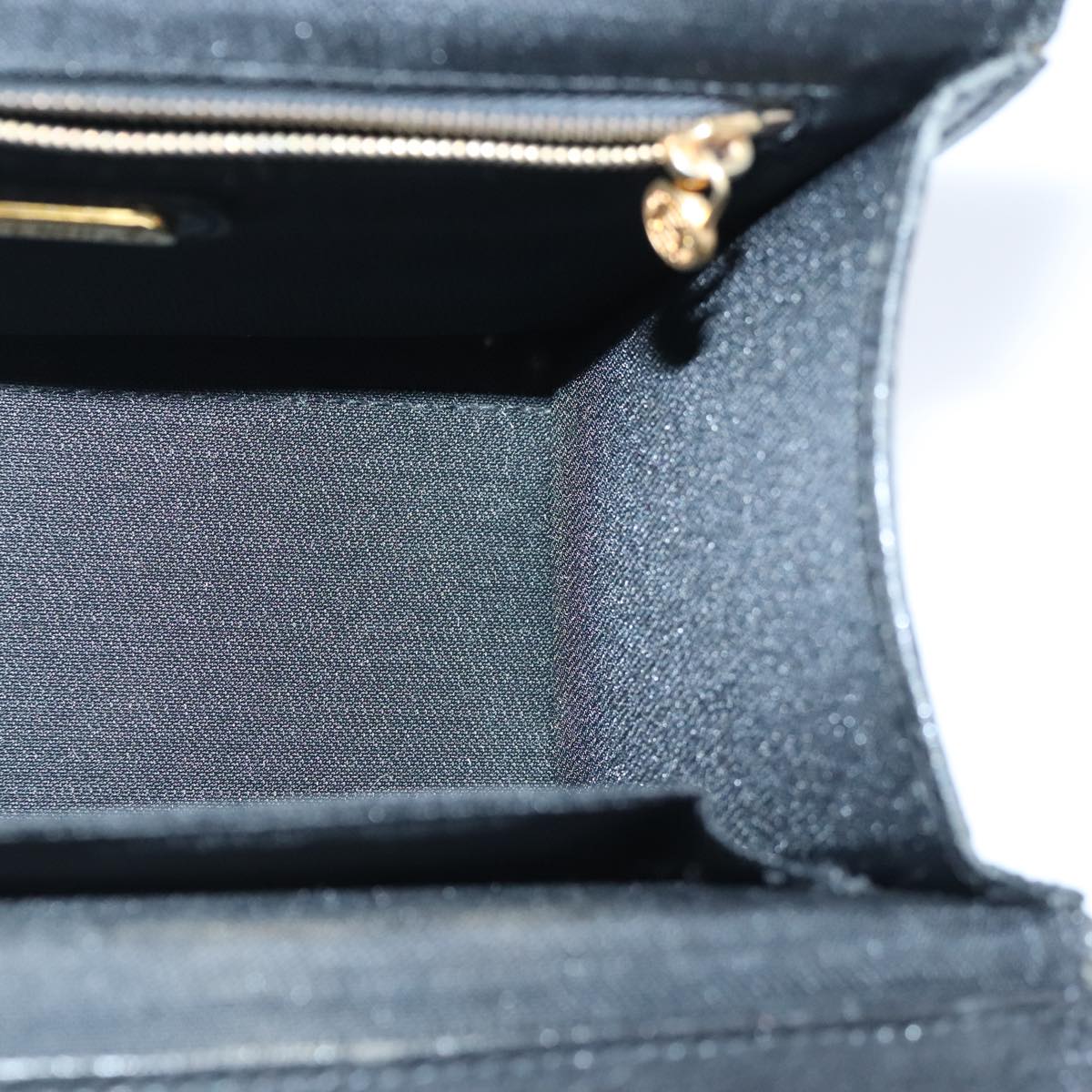 FENDI Hand Bag Leather 2way Black Gold 102531