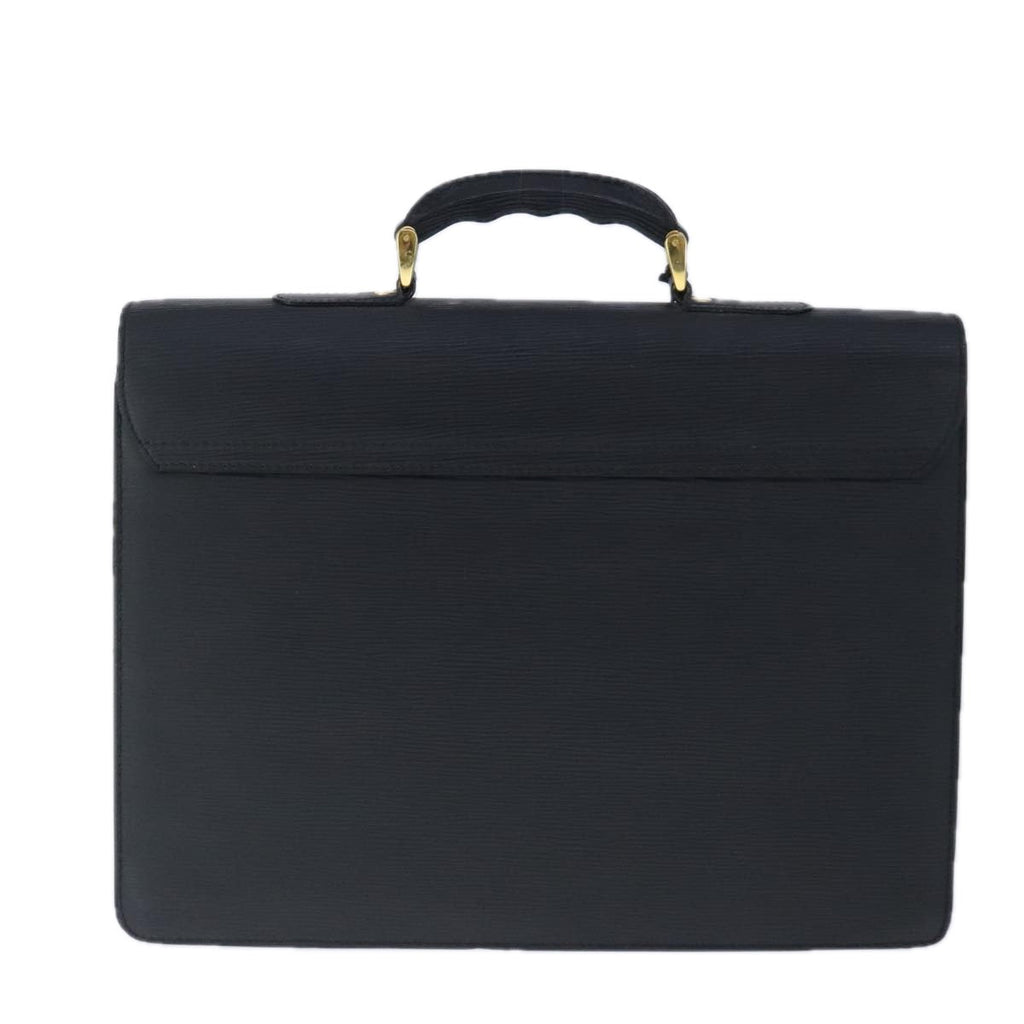 FENDI Hand Bag Leather Black Gold 102605