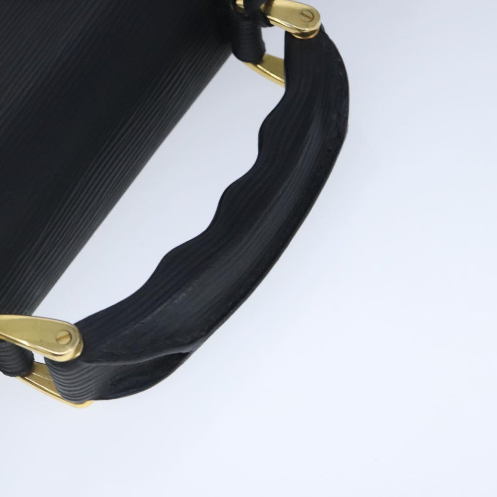 FENDI Hand Bag Leather Black Gold 102605