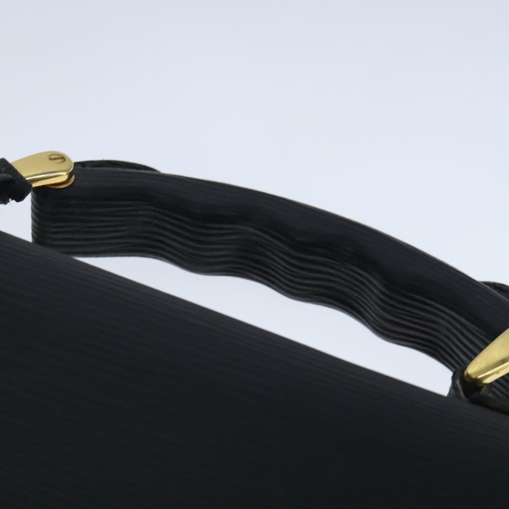 FENDI Hand Bag Leather Black Gold 102605