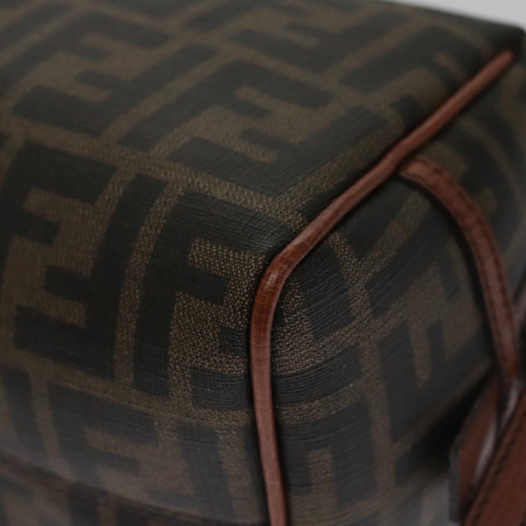 FENDI Zucca Canvas Pouch Brown Black 102629